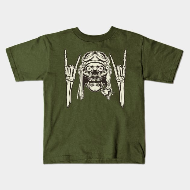 Zombie Pilot Kids T-Shirt by Scifyguy